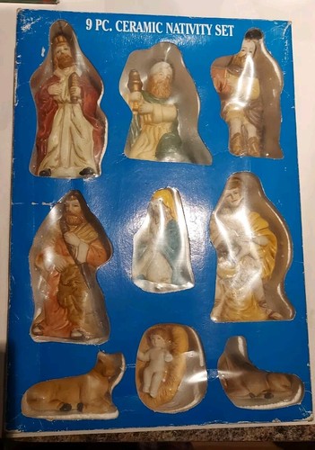 Vintage boxed nativity set - vintage,