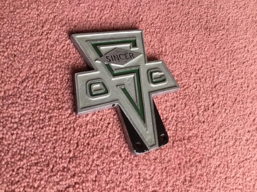 Vintage car badge singer - badge.(,