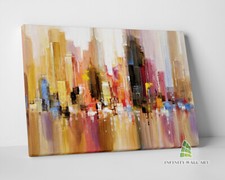 ABSTRACT CITY SKYLINE Canvas