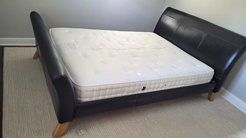 Brown leather king size - leather,