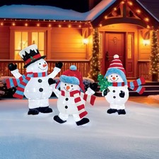 4ft 1.2m Snowman Family Set of