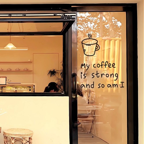 Coffee cup wall decal static - wall,
