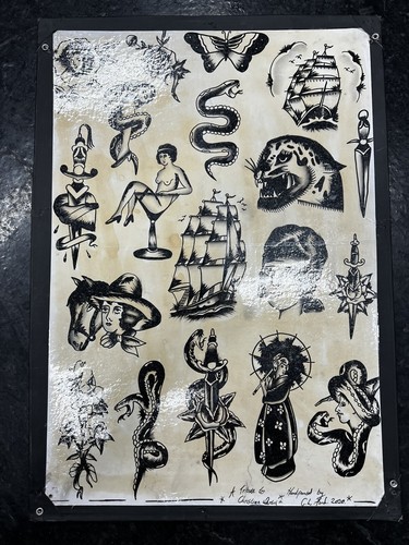 Handpainted tattoo board - , a2
