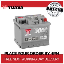 YUASA Car Battery YBX5063 12V