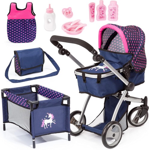 Dolls pram push chair set - push,