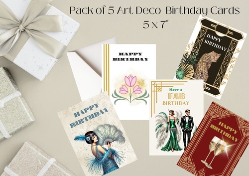 Pack art deco birthday - , 5