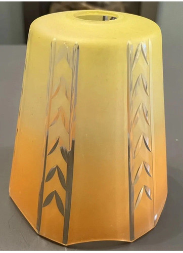 Art deco orange yellow - art,