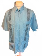Vintage blue embroidered