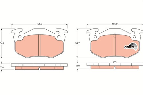Gdb1305 trw brake pad - brake,