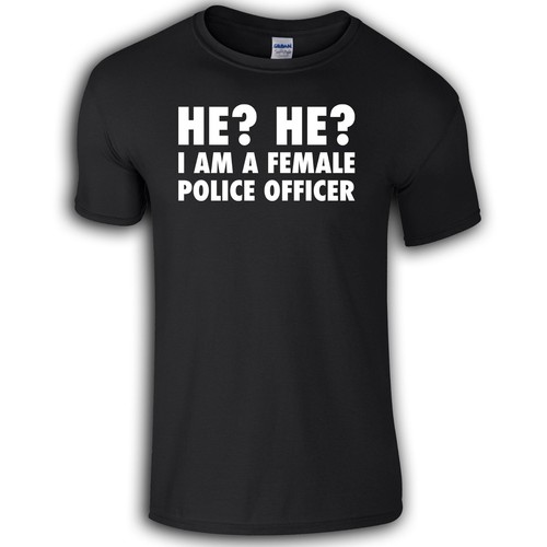 Female police officer - he,