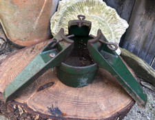 Vintage Cast iron tree pole stand green Art Deco 1920/30s Christmas shop display