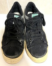 Vintage Puma Trainers Black & White UK 9.5 EU 44