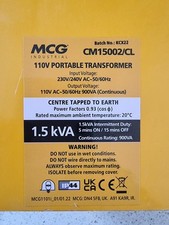 MCG 110V PORTABLE TRANSFORMER