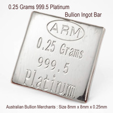 Platinum 0.25 Grams 999.5 Fine