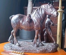 Bronze Horse Statue Figure by Artist  Signed R. Donaldson