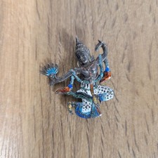 Vintage Siamese Sterling Silver & Enamel Dancing Goddess Brooch, Siam Thailand