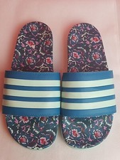 Adidas Men's Blue Floral Comfortable Slider Slipper UK9 EU44 US10