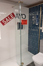 Flair Ayo Walk in Wetroom Kit - Brushed Brass