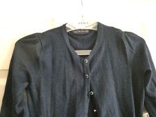 ladies preowned marks and spencer cardigan dark blue size 10