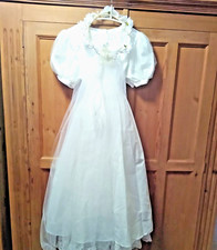 Bridal Costume with Fancy Dress Headdress Gloves 7 8 9 Yrs 28" Chest Stage Play