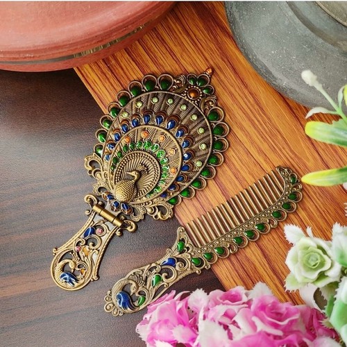 Antique victorian hand mirror - victorian,
