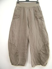 LAGENLOOK 100% LINEN / LINO ITALIAN  TROUSERS IN 11 COLOURS BNWT ONE -SIZE 12-16