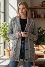 Womens BPC Chunky Button Cable