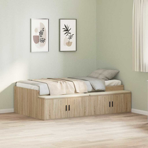 Bed frame sonoma oak 80x200 - sonoma,