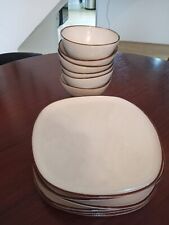 George Home  Peble Shaped Dinner Set  6 x Plates + 6X Bowls Only Used Once