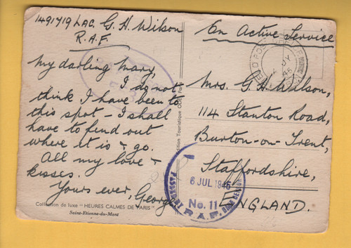 Passed raf base censor 1945 - raf,