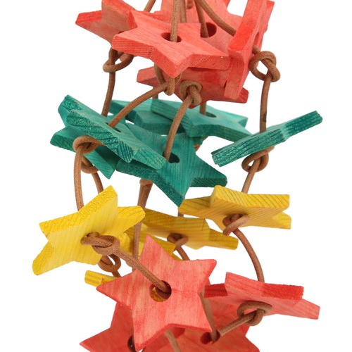 Bird wood star toy bite - wood,