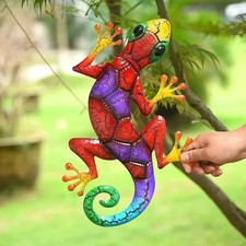 Colorful Stained Glass Gecko