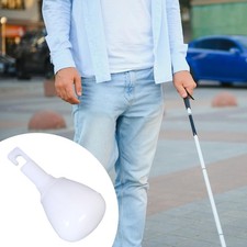Hook Type Cane Tip White Walking Cane for Blind Seniors Visually Impaired
