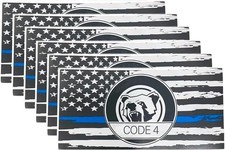 6pcs Thin Blue line Flag Car