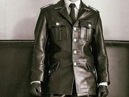 Men real leather jacket - men's,