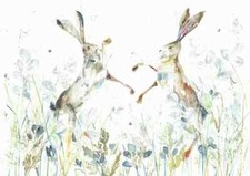 BOXING HARES  Wall Art Decor