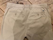 Mens Lacoste Chinos. Beige. Twill. Slim Fit. W36 L31. Excellent Condition Jeans