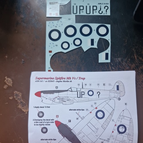 Aml decals spitfire mk - mk, vc
