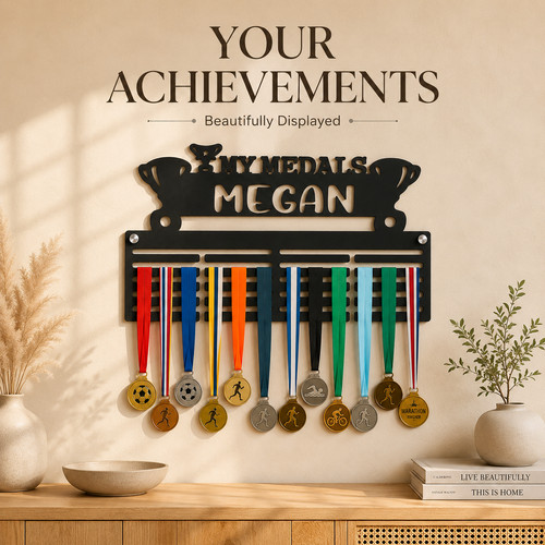 Personalised wooden medal - wooden,