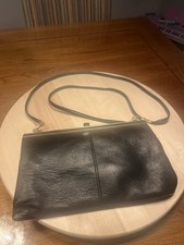 Ladies Jane Shilton Black Shoulder Clutch Bag With Removable Strap