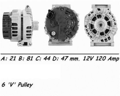 Wai alternator 120amp for mini - 120amp,