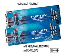 Take That Mock Ticket The Circus Tour 2026  Personalised Gift Souvenir