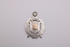 Silver Albert shield fob medal