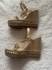 Christian Louboutin Cork  Matte Wedges - UK. 6.5 / EU40