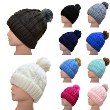 Winter Beanie Bobble Hat Warm