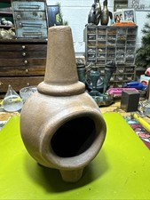 Vintage Mini Clay Chiminea