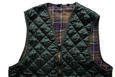 Barbour A855 quilted waistcoat zip-in-liner men's 44 green polyamide LJKTC778
