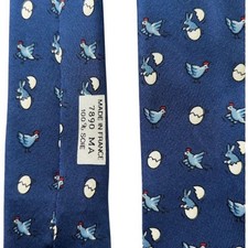 Hermes Silk Neck Tie Chiken