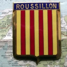 Old DRAGO Vintage Used Car Mascot Badge :  Bespoke Brass and Enamel ROUSSILLON