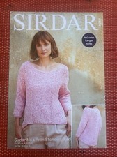 WOMENS ARAN BUTTON BACK JUMPER INC PLUS SIZE KNITTING PATTERN 32”-54” S 8269